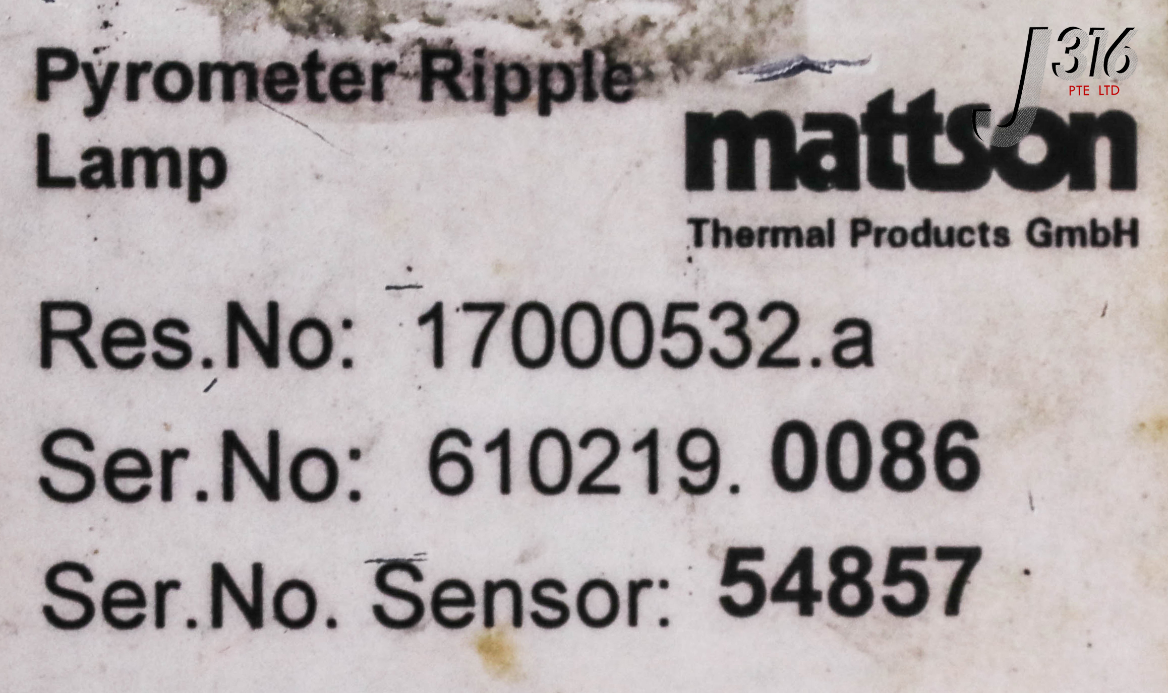 14413 MATTSON PYROMETER RIPPLE LAMP 17000532.A | eBay